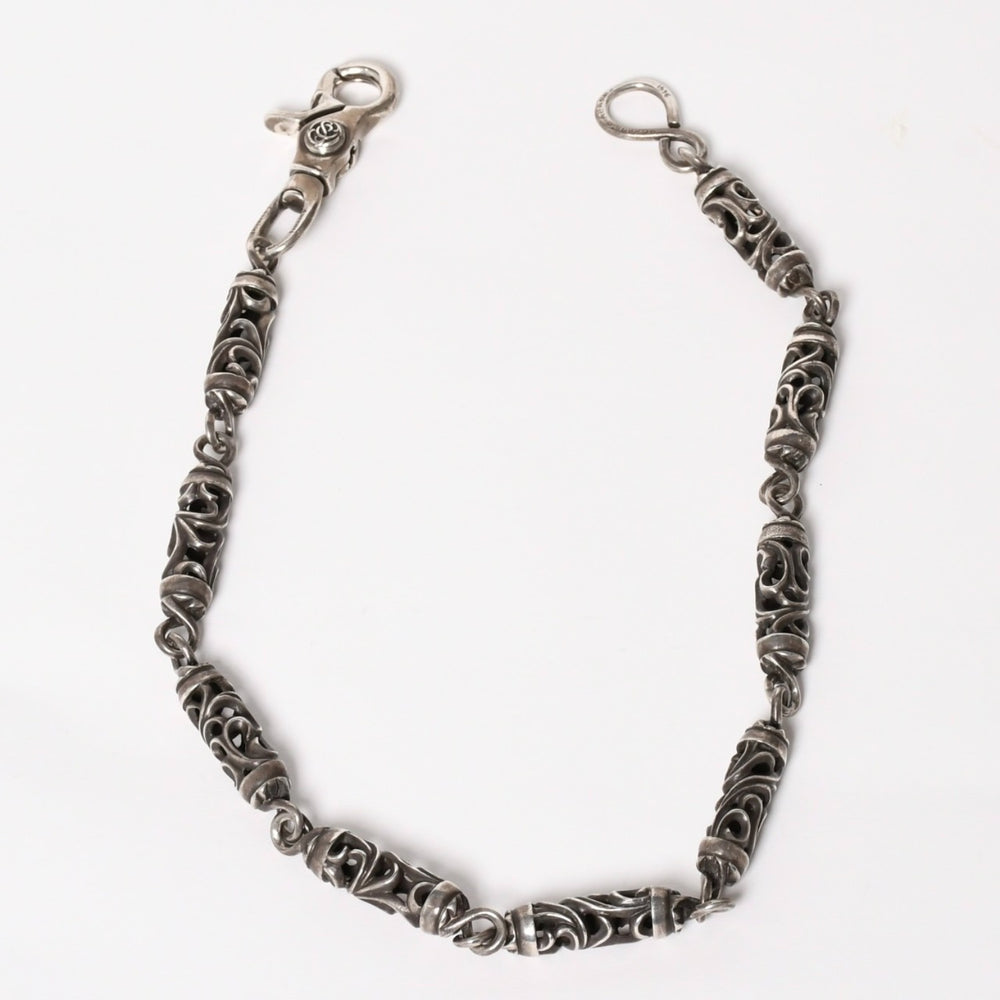 CHROME HEARTS クロムハーツ ローラー ロング S/1クリップ 9リンク ウォレットチェーン 重量約235.5g 全長約60cm シルバー925 美品 中古 4a005765