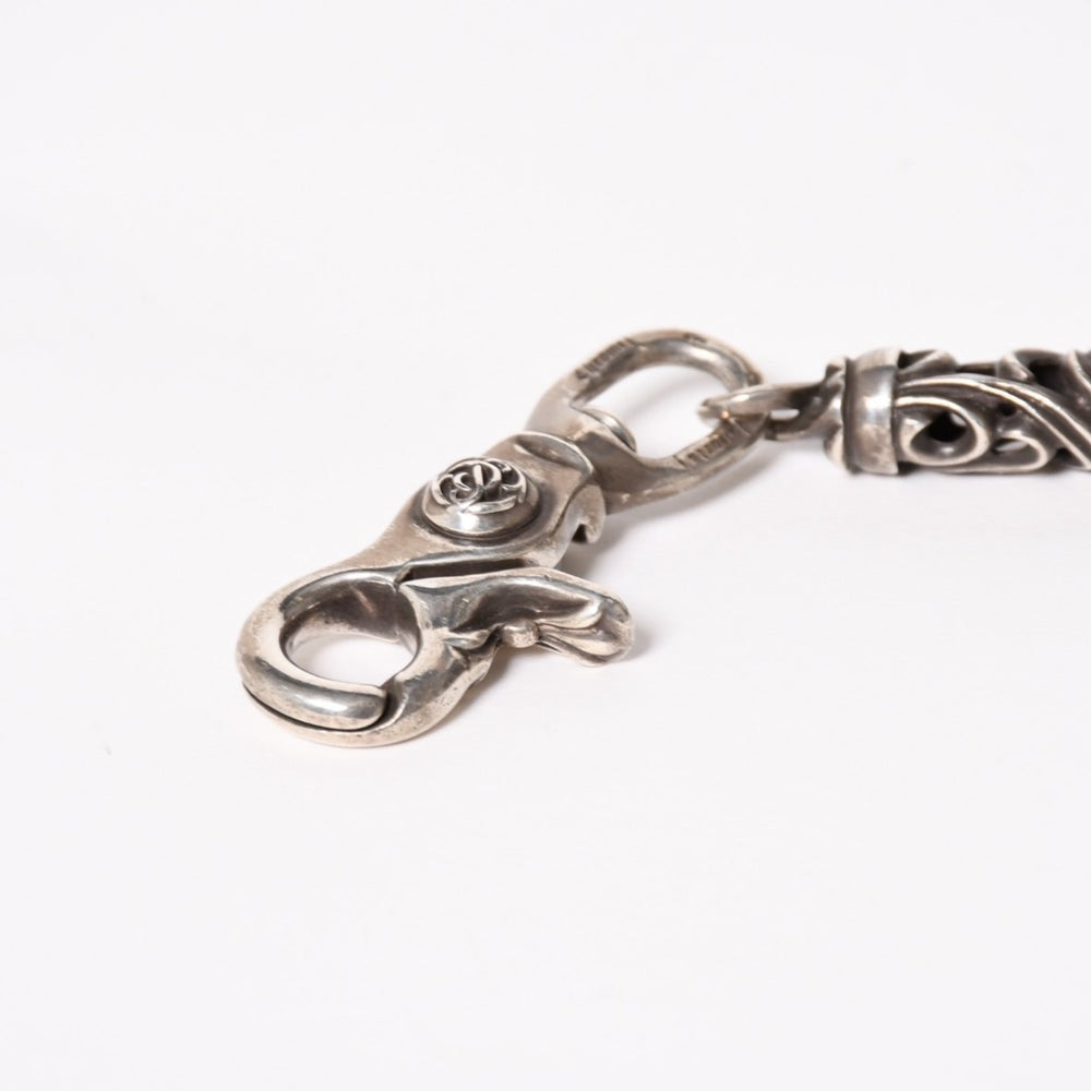 CHROME HEARTS クロムハーツ ローラー ロング S/1クリップ 9リンク ウォレットチェーン 重量約235.5g 全長約60cm シルバー925 美品 中古 4a005765