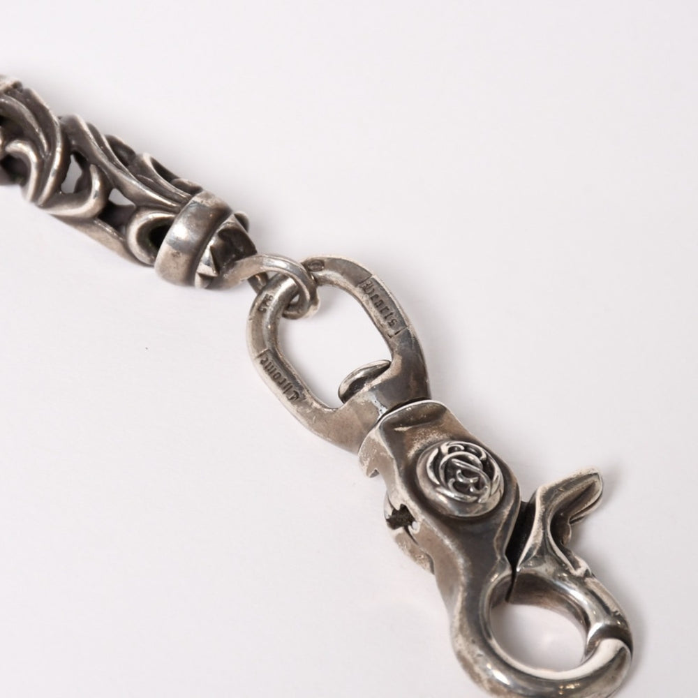 CHROME HEARTS クロムハーツ ローラー ロング S/1クリップ 9リンク ウォレットチェーン 重量約235.5g 全長約60cm シルバー925 美品 中古 4a005765