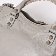 画像をギャラリービューアに読み込む, BALENCIAGA バレンシアガ クラシック ミニ シティ 2WAY ショルダーバッグ 300295 ロゴ グレー シルバー金具 美品 中古 4a005801