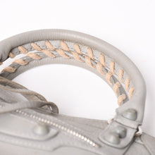画像をギャラリービューアに読み込む, BALENCIAGA バレンシアガ クラシック ミニ シティ 2WAY ショルダーバッグ 300295 ロゴ グレー シルバー金具 美品 中古 4a005801