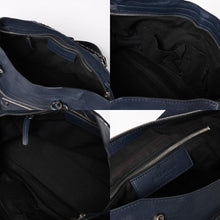 Load the image into the gallery viewer. Very Good Condition BALENCIAGA Classic Metallic Edge City 2WAY Shoulder Bag 390154 Navy Silver Hardware Used 4a005827