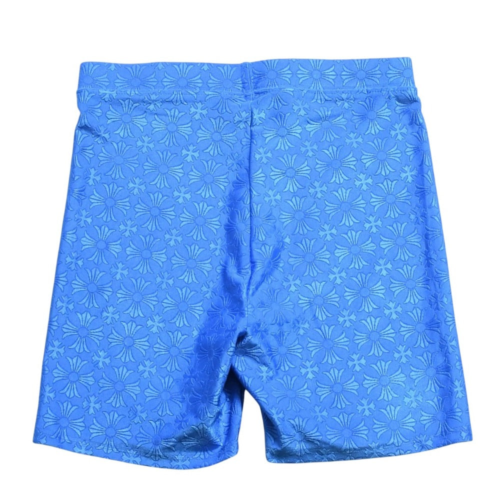 New and unused CHROME HEARTS Leggings Blue White CH Plus All-over Pattern Biker Shorts Blue White Used 4a005723