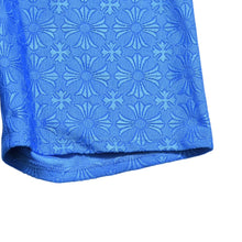 Load the image into the gallery viewer. New and unused CHROME HEARTS Leggings Blue White CH Plus All-over Pattern Biker Shorts Blue White Used 4a005723
