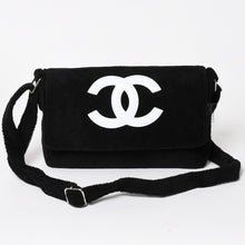Load the image into the gallery viewer. New and unused CHANEL Shoulder bag here mark pile enamel black white silver hardware used 4a005786