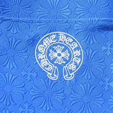 Load the image into the gallery viewer. New and unused CHROME HEARTS Leggings Blue White CH Plus All-over Pattern Biker Shorts Blue White Used 4a005723