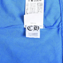 Load the image into the gallery viewer. New and unused CHROME HEARTS Leggings Blue White CH Plus All-over Pattern Biker Shorts Blue White Used 4a005723