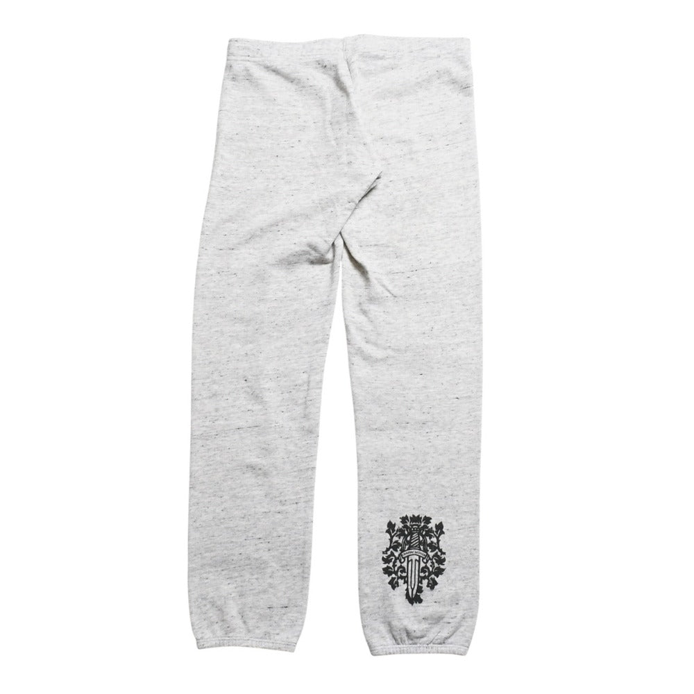 Very good condition CHROME HEARTS Sweatpants Gray CH Plus Old English Vine Dagger XS size Used 4a005729