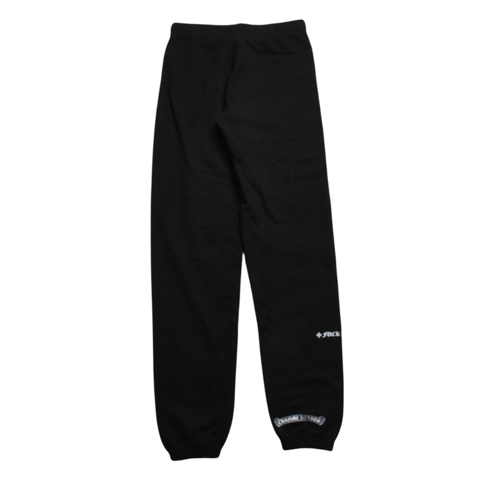 Very Good Condition CHROME HEARTS Logo Print Sweat Long Pants Black White CH Logo Used 4a005728