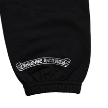画像をギャラリービューアに読み込む, 極美品 CHROME HEARTS クロムハーツ ロゴプリント スウェットロングパンツ ブラック ホワイト CHロゴ 中古 4a005728