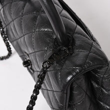 Load the image into the gallery viewer. CHANEL Coco Handle XS 2WAY Bag A92990 29 series Coco Mark Aged Calfskin Charcoal Good Condition Used 4a005777