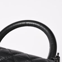 Load the image into the gallery viewer. CHANEL Coco Handle XS 2WAY Bag A92990 29 series Coco Mark Aged Calfskin Charcoal Good Condition Used 4a005777