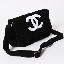 Load the image into the gallery viewer. New and unused CHANEL Shoulder bag here mark pile enamel black white silver hardware used 4a005786