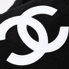 Load the image into the gallery viewer. New and unused CHANEL Shoulder bag here mark pile enamel black white silver hardware used 4a005786