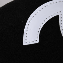 Load the image into the gallery viewer. New and unused CHANEL Shoulder bag here mark pile enamel black white silver hardware used 4a005786