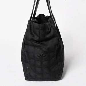 CHANEL シャネル ニュートラベルライン トートバッグ MM A15991 ブラック ナイロンジャガード 9番台 ココマーク ゴールド金具 美品 中古 4a005811