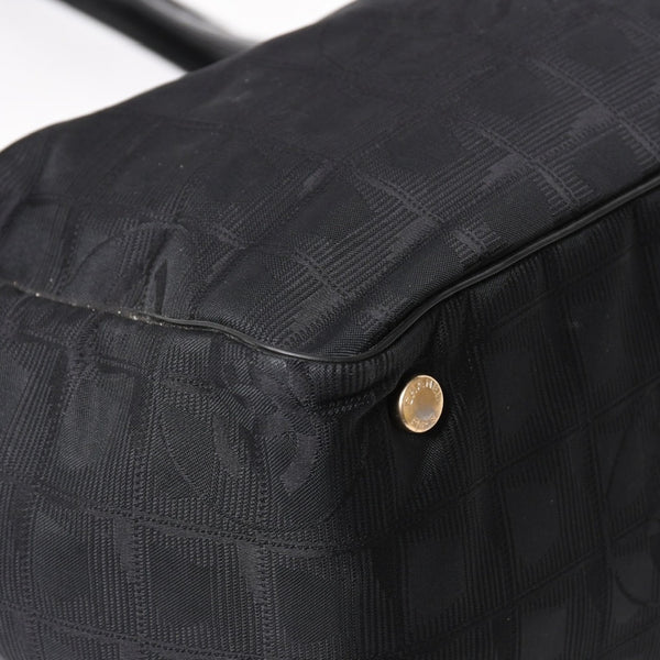 CHANEL シャネル ニュートラベルライン トートバッグ MM A15991 ブラック ナイロンジャガード 9番台 ココマーク ゴールド金具 美品 中古 4a005811
