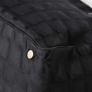 CHANEL シャネル ニュートラベルライン トートバッグ MM A15991 ブラック ナイロンジャガード 9番台 ココマーク ゴールド金具 美品 中古 4a005811