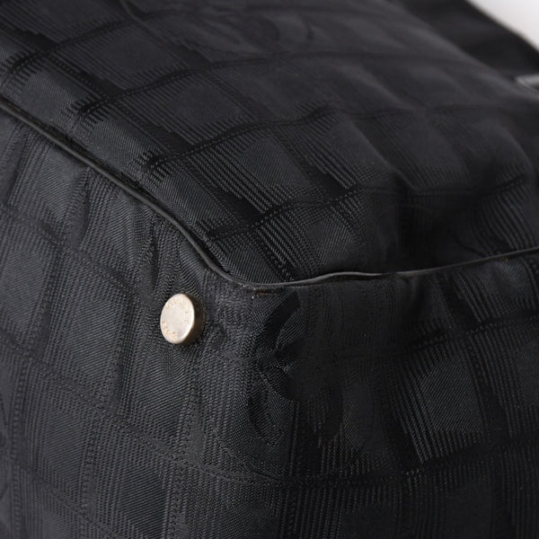 CHANEL シャネル ニュートラベルライン トートバッグ MM A15991 ブラック ナイロンジャガード 9番台 ココマーク ゴールド金具 美品 中古 4a005811