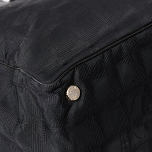 CHANEL シャネル ニュートラベルライン トートバッグ MM A15991 ブラック ナイロンジャガード 9番台 ココマーク ゴールド金具 美品 中古 4a005811