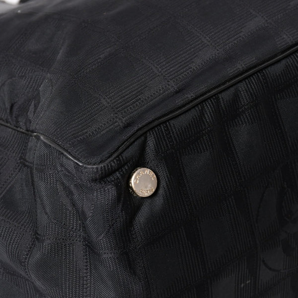 CHANEL シャネル ニュートラベルライン トートバッグ MM A15991 ブラック ナイロンジャガード 9番台 ココマーク ゴールド金具 美品 中古 4a005811