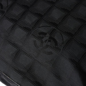 CHANEL シャネル ニュートラベルライン トートバッグ MM A15991 ブラック ナイロンジャガード 9番台 ココマーク ゴールド金具 美品 中古 4a005811
