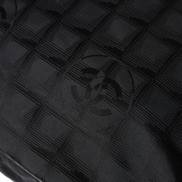 CHANEL シャネル ニュートラベルライン トートバッグ MM A15991 ブラック ナイロンジャガード 9番台 ココマーク ゴールド金具 美品 中古 4a005811