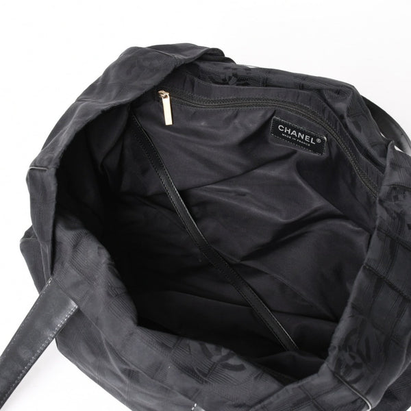 CHANEL シャネル ニュートラベルライン トートバッグ MM A15991 ブラック ナイロンジャガード 9番台 ココマーク ゴールド金具 美品 中古 4a005811