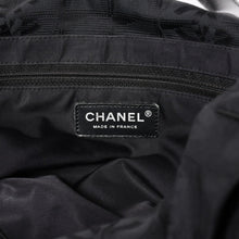 画像をギャラリービューアに読み込む, CHANEL シャネル ニュートラベルライン トートバッグ MM A15991 ブラック ナイロンジャガード 9番台 ココマーク ゴールド金具 美品 中古 4a005811