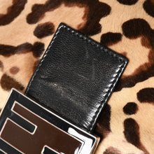 画像をギャラリービューアに読み込む, FENDI フェンディ マンマバケット ワンショルダーバッグ 26571 レオパード ハラコ レザー ブラウン シルバー金具 美品 中古 4a005865