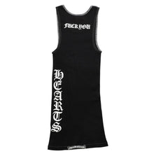 将图片加载到图库查看器中。 極美品 CHROME HEARTS クロムハーツ サイドロゴ リブタンクトップ ブラック Sサイズ オールドイングリッシュ ロング丈 中古 4a005882