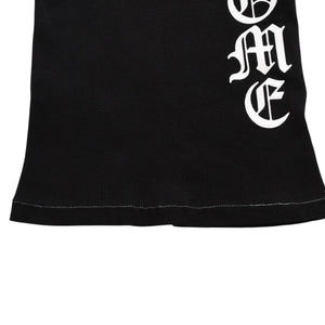 極美品 CHROME HEARTS クロムハーツ サイドロゴ リブタンクトップ ブラック Sサイズ オールドイングリッシュ ロング丈 中古 4a005882