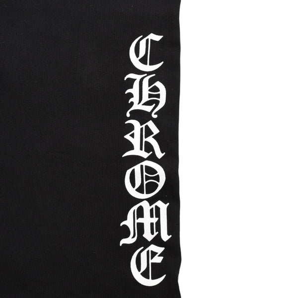 極美品 CHROME HEARTS クロムハーツ サイドロゴ リブタンクトップ ブラック Sサイズ オールドイングリッシュ ロング丈 中古 4a005882