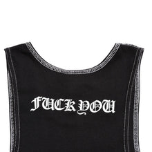 将图片加载到图库查看器中。 極美品 CHROME HEARTS クロムハーツ サイドロゴ リブタンクトップ ブラック Sサイズ オールドイングリッシュ ロング丈 中古 4a005882