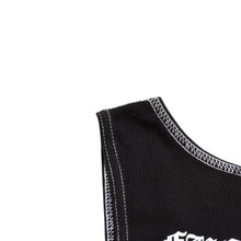 将图片加载到图库查看器中。 極美品 CHROME HEARTS クロムハーツ サイドロゴ リブタンクトップ ブラック Sサイズ オールドイングリッシュ ロング丈 中古 4a005882