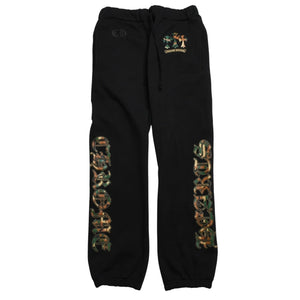 極美品 CHROME HEARTS クロムハーツ カモ トリプルクロス スウェットパンツ セメタリークロス オールドイングリッシュロゴ Lサイズ 中古 4a005877