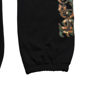極美品 CHROME HEARTS クロムハーツ カモ トリプルクロス スウェットパンツ セメタリークロス オールドイングリッシュロゴ Lサイズ 中古 4a005877