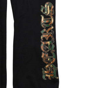 極美品 CHROME HEARTS クロムハーツ カモ トリプルクロス スウェットパンツ セメタリークロス オールドイングリッシュロゴ Lサイズ 中古 4a005877