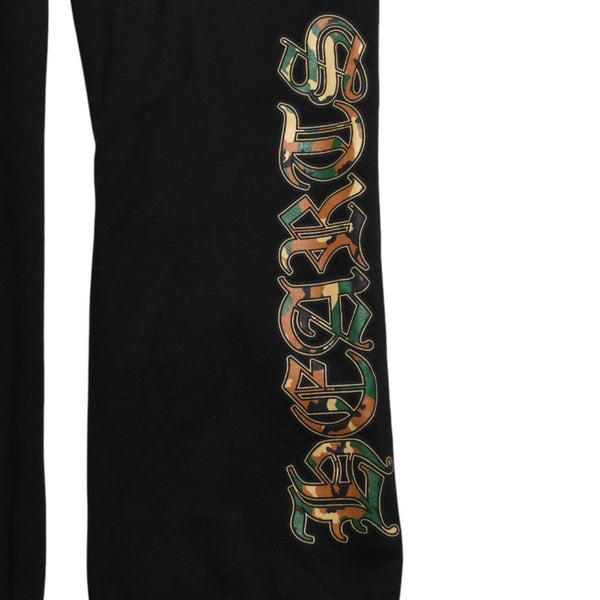極美品 CHROME HEARTS クロムハーツ カモ トリプルクロス スウェットパンツ セメタリークロス オールドイングリッシュロゴ Lサイズ 中古 4a005877