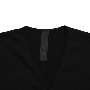 新品未使用品 CHROME HEARTS クロムハーツ ニットカーディガン カシミヤ ラインストーン ハート 装飾 ブラック シルバー サイズXL 中古 4a005918