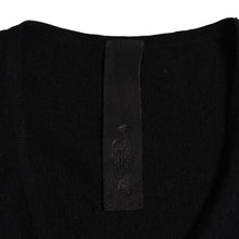 将图片加载到图库查看器中。 新品未使用品 CHROME HEARTS クロムハーツ ニットカーディガン カシミヤ ラインストーン ハート 装飾 ブラック シルバー サイズXL 中古 4a005918