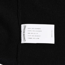 将图片加载到图库查看器中。 新品未使用品 CHROME HEARTS クロムハーツ ニットカーディガン カシミヤ ラインストーン ハート 装飾 ブラック シルバー サイズXL 中古 4a005918