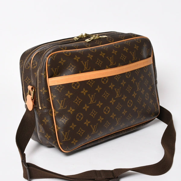 極美品 LOUIS VUITTON ルイヴィトン リポーターGM ショルダーバッグ M45252 モノグラムキャンバス ブラウン ゴールド金具 美品 中古 4a005785