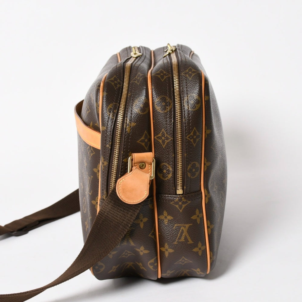 極美品 LOUIS VUITTON ルイヴィトン リポーターGM ショルダーバッグ M45252 モノグラムキャンバス ブラウン ゴールド金具 美品 中古 4a005785