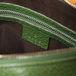極美品 GUCCI グッチ バンブー アニタ ホーボー ハンドバッグ 137378 レザー スタッズ ワンショルダー グリーン ゴールド金具 中古 4a005901