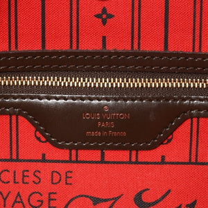 極美品 LOUIS VUITTON ルイヴィトン ネヴァーフルPM ハンドバッグ N41359 ダミエエベヌキャンバス ブラウン VI1099 ゴールド金具 中古 4a005793