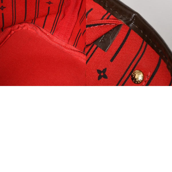 極美品 LOUIS VUITTON ルイヴィトン ネヴァーフルPM ハンドバッグ N41359 ダミエエベヌキャンバス ブラウン VI1099 ゴールド金具 中古 4a005793