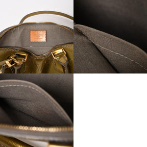 LOUIS VUITTON ルイヴィトン アルマBB ハンドバッグ M90104 モノグラムヴェルニ ヴェールオリーブ ショルダーバッグ ゴールド金具 美品 中古 4a005795