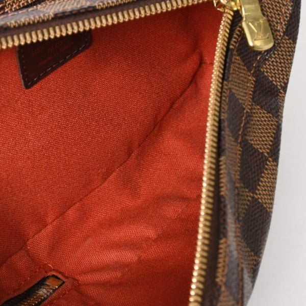 極美品 LOUIS VUITTON ルイヴィトン ジェロニモス ウエストバッグ N51994 ボディバッグ ダミエ ブラウン ゴールド金具 中古 4a005803