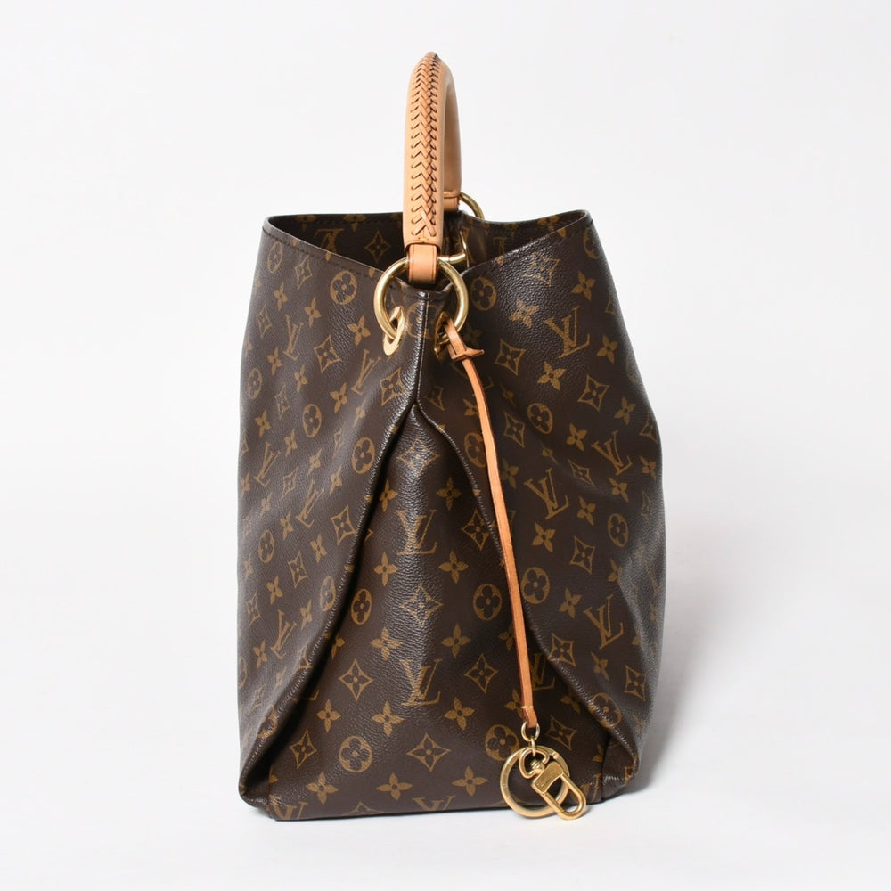 極美品 LOUIS VUITTON ルイヴィトン アーツィーMM ショルダーバッグ M40249 モノグラム PVC レザー ゴールド金具 中古 4a005794
